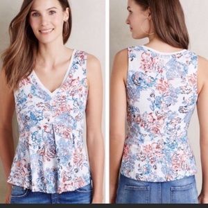 Anthropologie Deletta Peplum Top